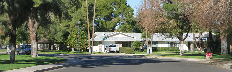 Street view of homes in Sun City